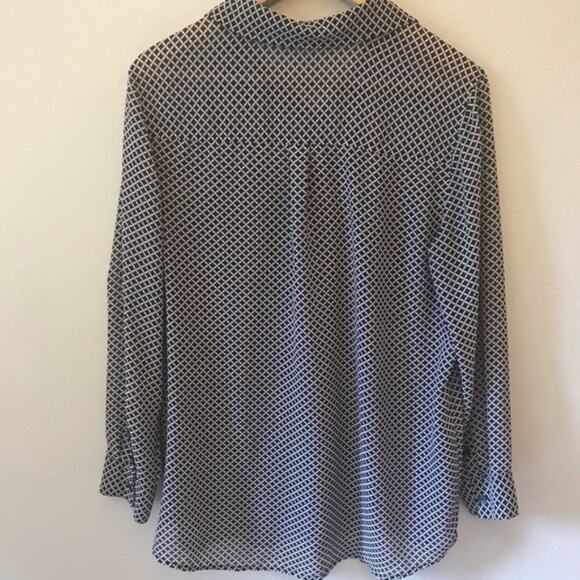 a.n.a.  Sheer Button Down Blouse Shirt Top Large - Picture 5 of 5